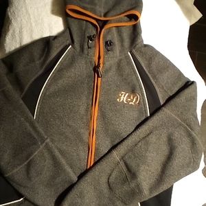 Womens medium grey Harley Davidson full zip up jacket
